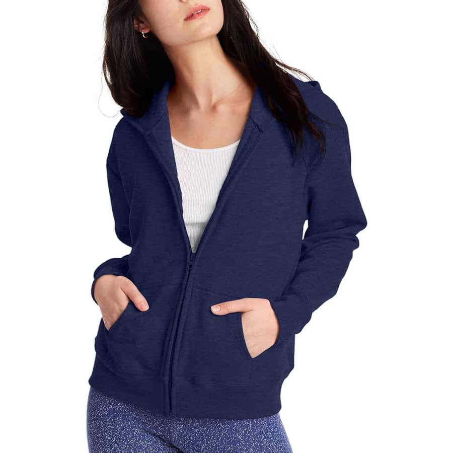 Hanes Women's Ecosmart Full Zip Fleece Hoodie: $7.71