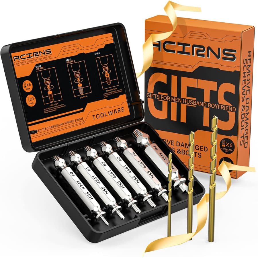 9-Piece Damaged Screw Extractor Set: $5.99