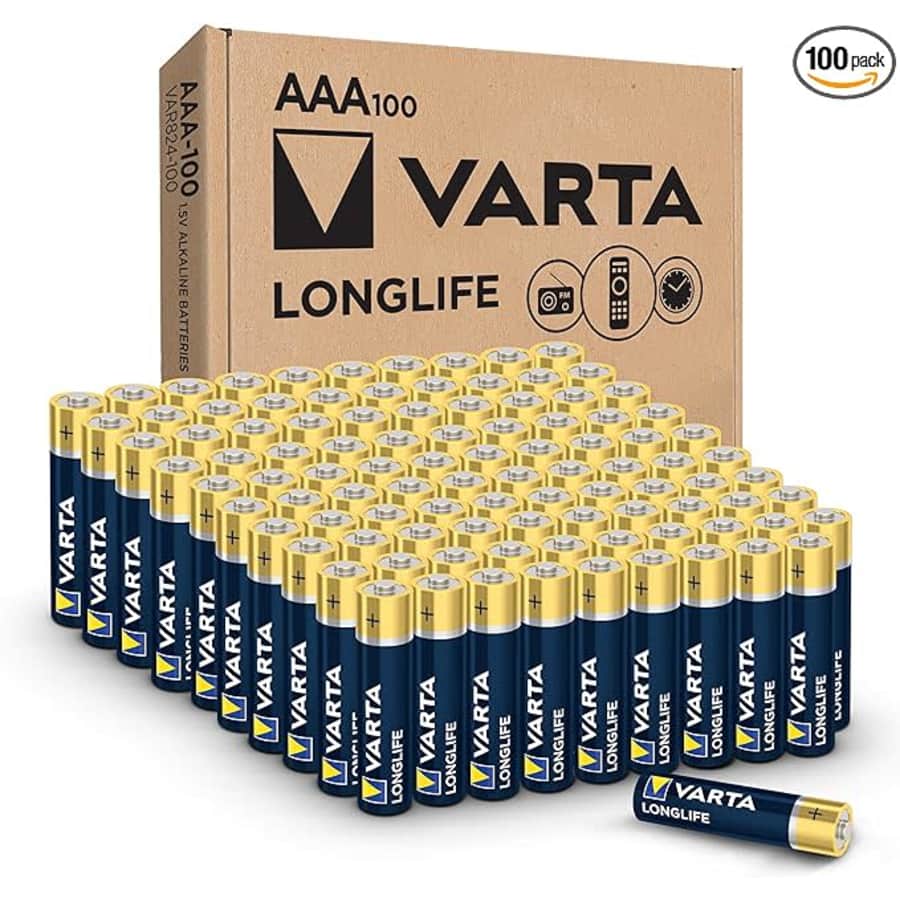 Varta Longlife AAA Alkaline Battery 100-Pack: $15 w/ Sub & Save Varta Longlife AAA Alkaline Battery 100-Pack: $15 w/ Sub & Save