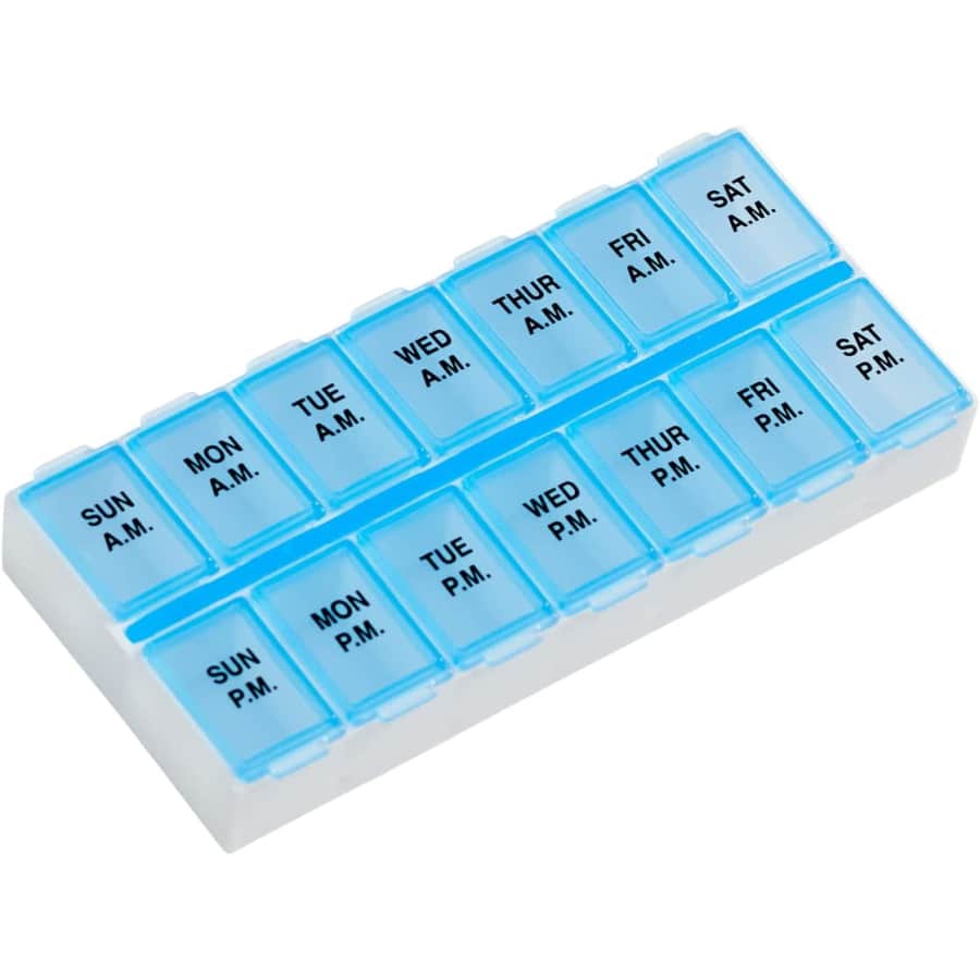 Weekly 7-Day AM/PM Pill Case: $2.49 Weekly 7-Day AM/PM Pill Case: $2.49