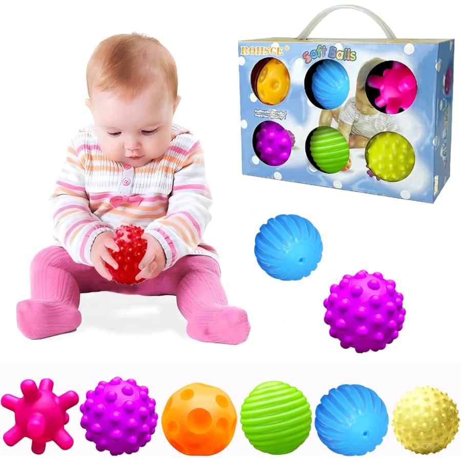 Rohsce Baby Sensory Balls 6-Pack: $13 w/ Prime