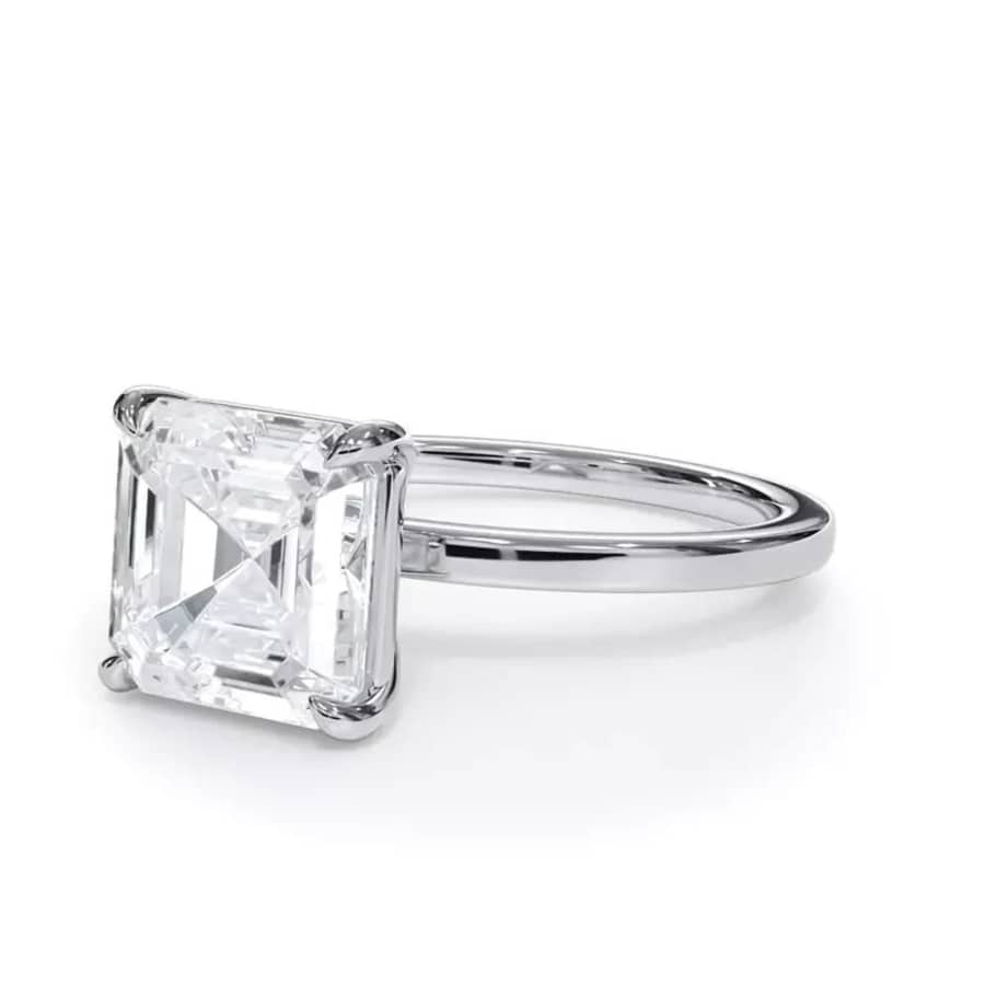 AGI-Certified 3-tcw Lab-Grown Diamond Solitaire Engagement Ring in 14K White Gold: $1,188