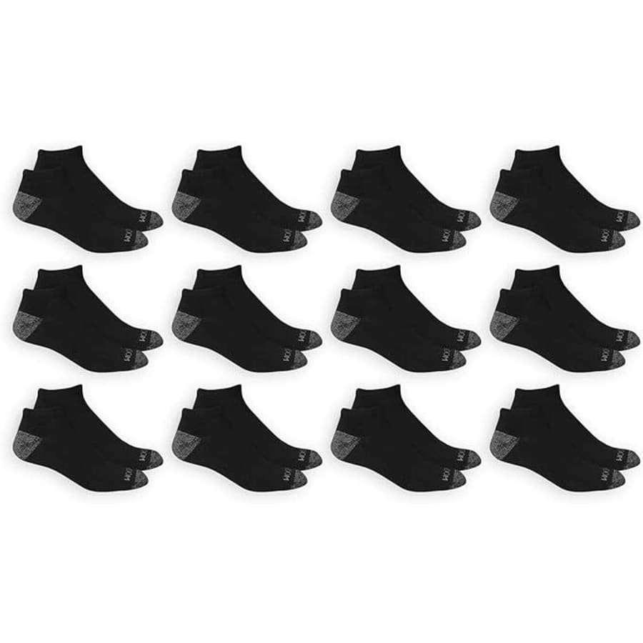 Fruit of the Loom Men's Dual Defense Low Cut Socks 12-Pack: $7.98