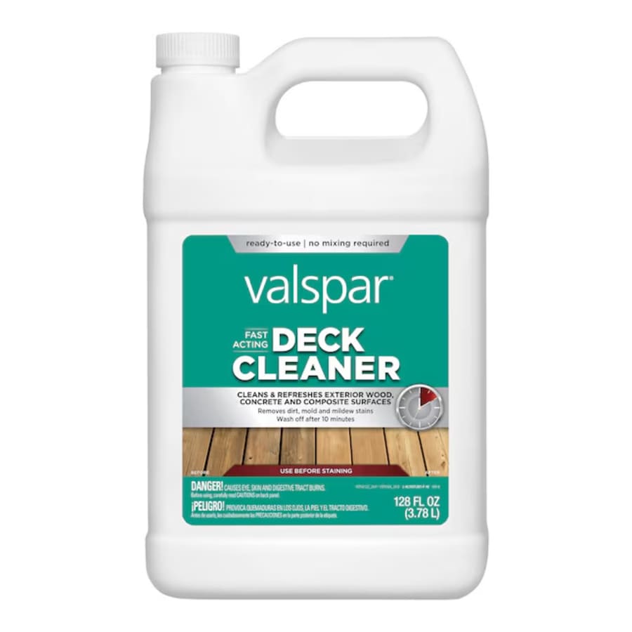 Valspar Fast-Acting 128-oz. Deck Cleaner: $12 Valspar Fast-Acting 128-oz. Deck Cleaner: $12