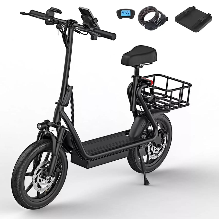 Aovopro 500W Foldable Electric Scooter with Seat: $239