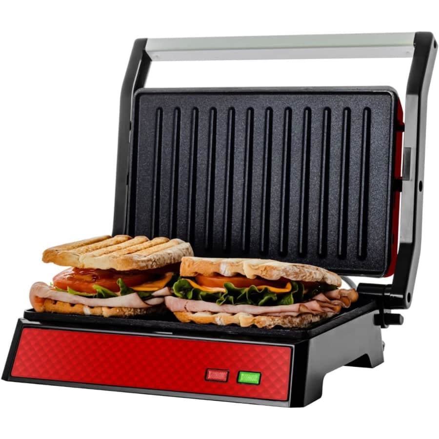 Ovente Electric Indoor Panini Press: $20
