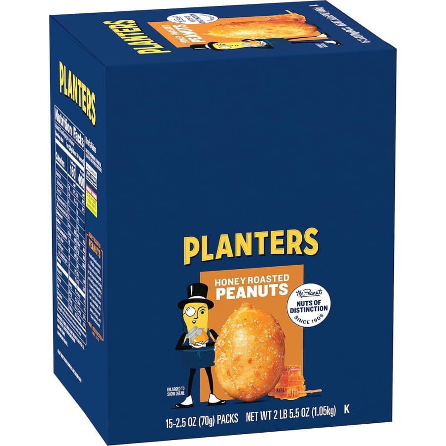Planters 2.5-oz. Honey Roasted Peanuts 15-Pack: $12 w/ Prime