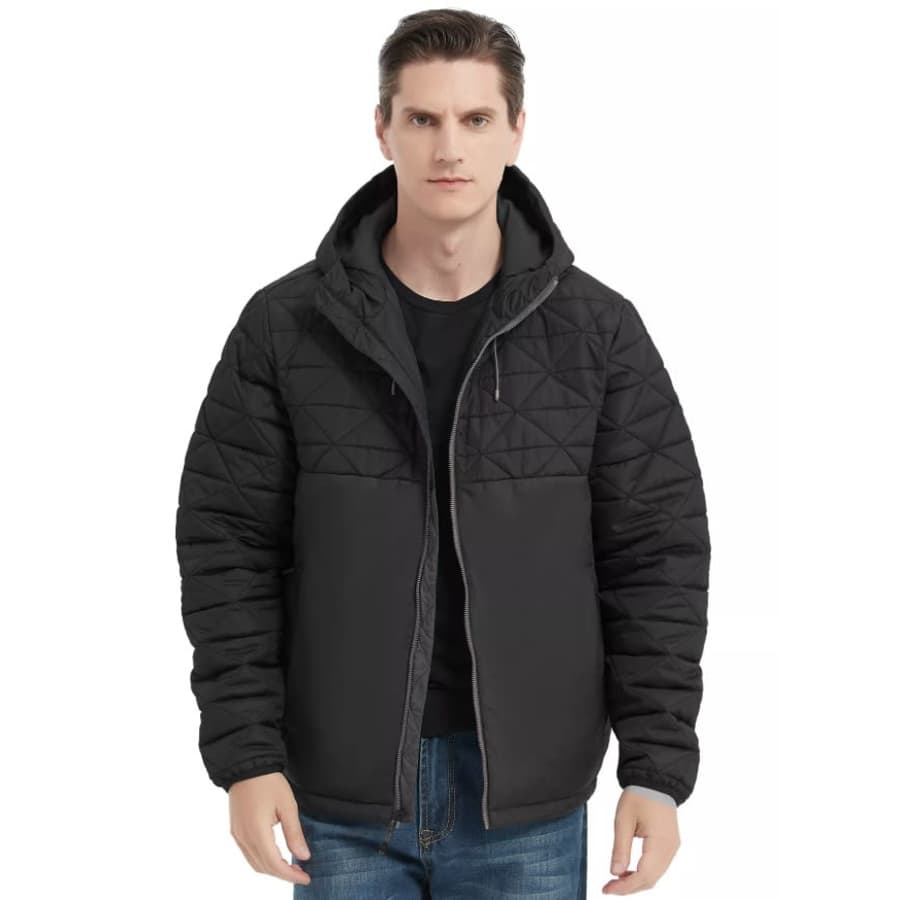 Hawke & Co. Men's Diamond Quilted Yoke Hooded Jacket: $35