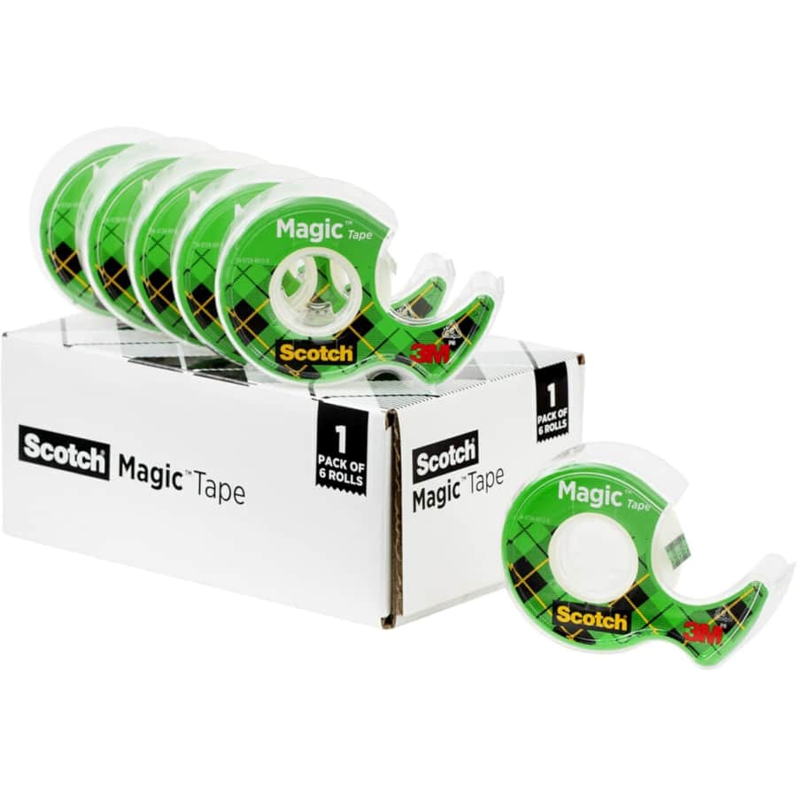 Scotch Magic Tape Dispenser w/ Roll 6-Pack: $7.40 Scotch Magic Tape Dispenser w/ Roll 6-Pack: $7.40