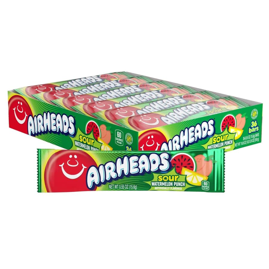 Airheads Sour Watermelon Punch Bar 36-Count Pack: $9.59 via Sub & Save