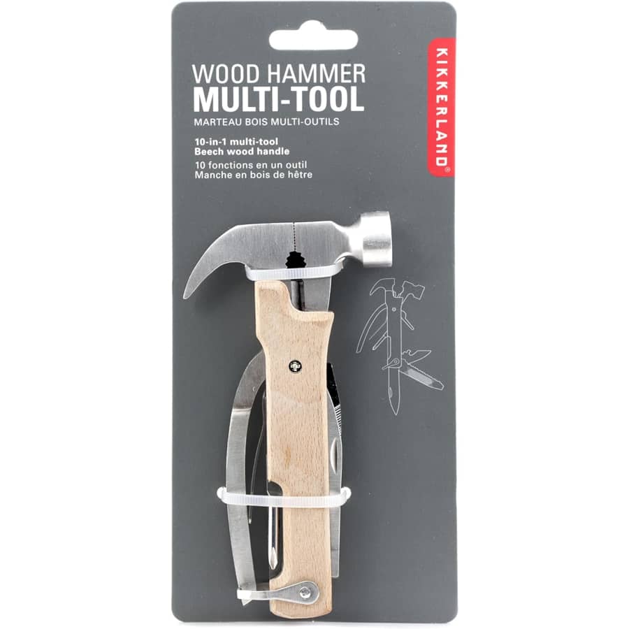 Kikkerland 10-in-1 Wood Hammer Multi-Tool: $17