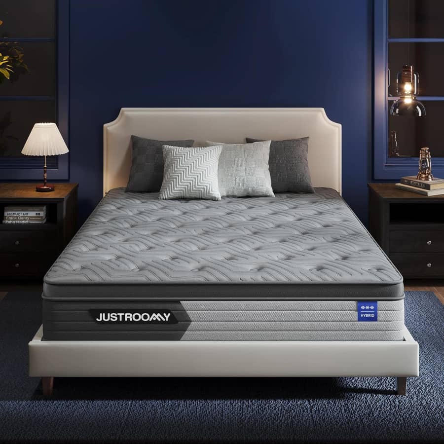JustRoomy 12" Queen Firm Hybrid Mattress: $379.99