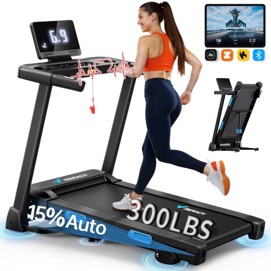 Merach Folding Treadmill: $299.99