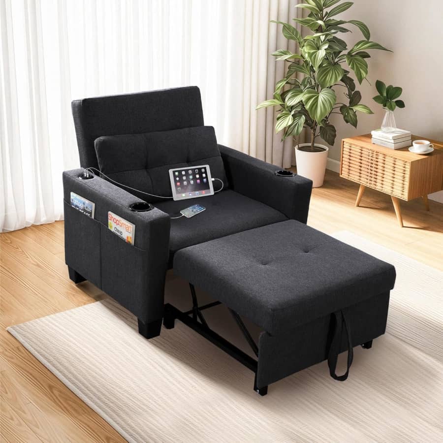 Flexispot 3-in-1 Convertible Sleeper Chair Bed: $200.99