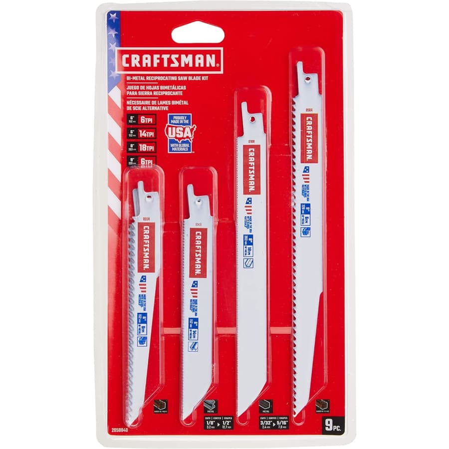 Craftsman 9-Piece Reciprocating Saw Blade Set: $9.99 Craftsman 9-Piece Reciprocating Saw Blade Set: $9.99