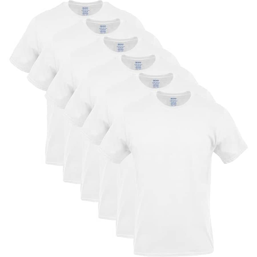 Gildan Men's Crew T-Shirt 6-Pack: $16 Gildan Men's Crew T-Shirt 6-Pack: $16