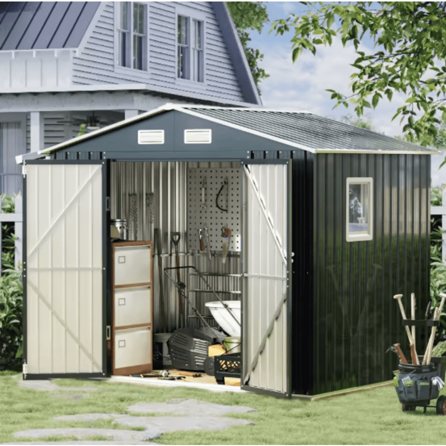8x6-Foot Lockable Metal Storage Shed: $194 8x6-Foot Lockable Metal Storage Shed: $194