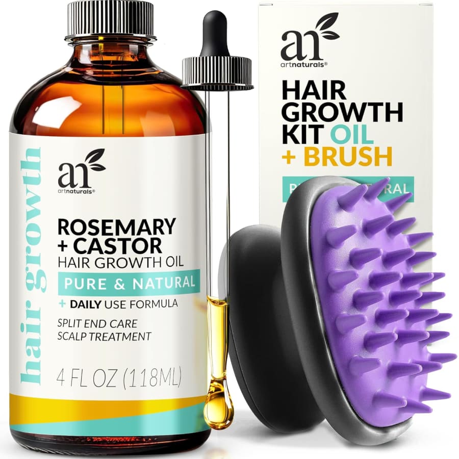Artnaturals Organic Rosemary Castor Hair Oil + Massager: $7.54 via Sub & Save