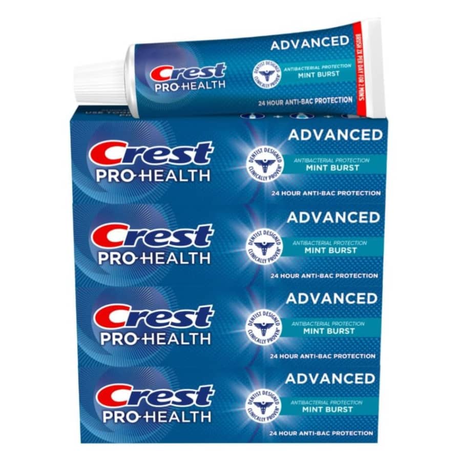 Crest Pro-Health Advanced Antibacterial Protection Toothpaste 4-Pack: $11 via Sub. & Save