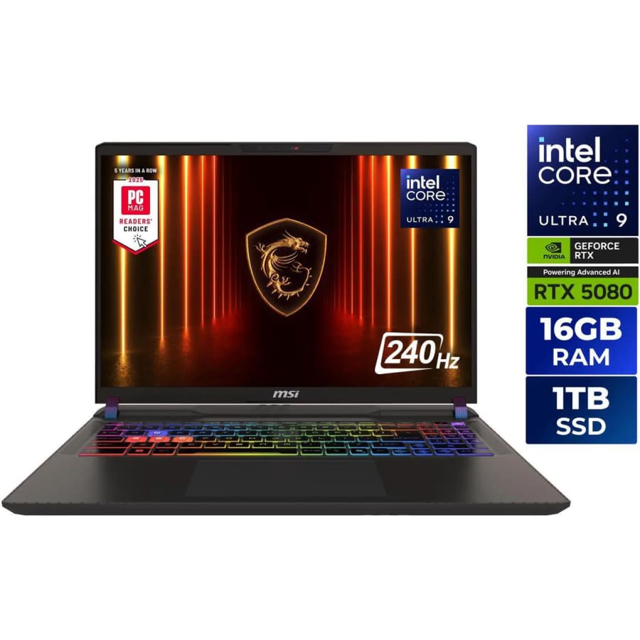 MSI Vector 7i Core Ultra 9 16" Gaming Laptop: $1,700
