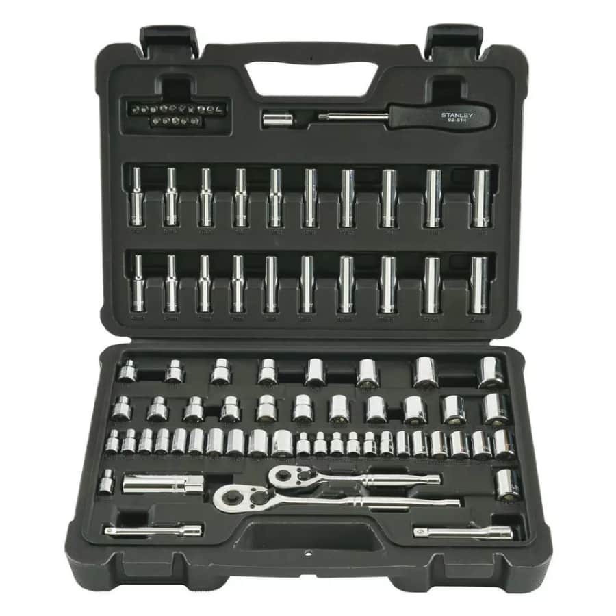 Stanley Tools Stanley 85-Piece 1/4" and 3/8" Drive Mechanic's Tool Set: $41 Stanley Tools Stanley 85-Piece 1/4" and 3/8" Drive Mechanic's Tool Set: $41