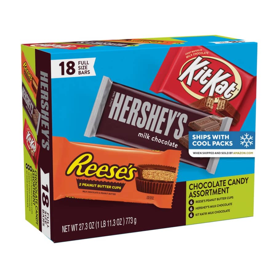 Hershey's, Kit Kat, & Reese's 18-Count Variety Box: $13 via Sub & Save Hershey's, Kit Kat, & Reese's 18-Count Variety Box: $13 via Sub & Save