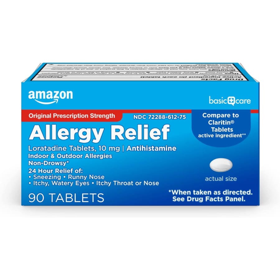 Amazon Basic Care 90-Count Allergy Relief Loratadine Tablets: $9.96 via Subscribe & Save