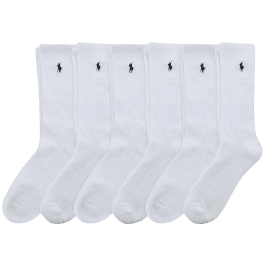 Polo Ralph Lauren Men's Athletic Performance Cotton Crew Socks 6-Pair Pack: $25 Polo Ralph Lauren Men's Athletic Performance Cotton Crew Socks 6-Pair Pack: $25