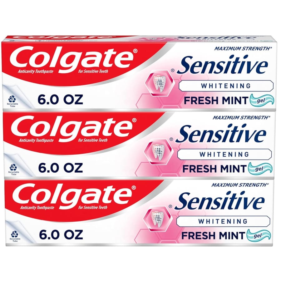 Colgate Whitening Toothpaste for Sensitive Teeth 3-Pack: $7.07 via Sub. & Save Colgate Whitening Toothpaste for Sensitive Teeth 3-Pack: $7.07 via Sub. & Save