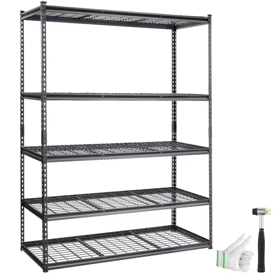 SucceBuy 5-Tier 2000 lbs. 78" Adjustable Shelving Unit: $82.59 SucceBuy 5-Tier 2000 lbs. 78" Adjustable Shelving Unit: $82.59