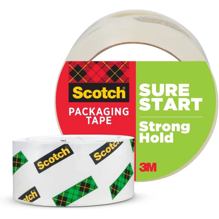 Scotch Sure Start Shipping Packaging Tape 55-Yard Roll: $4.44