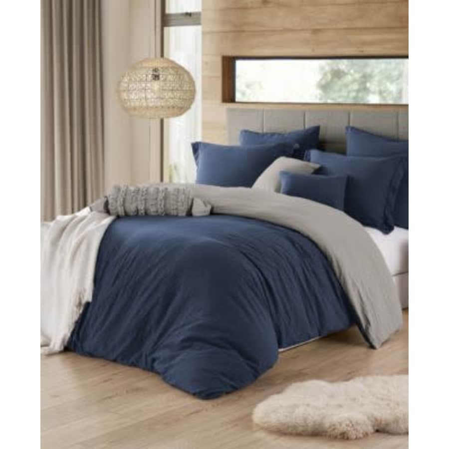 Macy's Cathay Home Inc. Ultra Soft Reversible Crinkle Duvet Cover Set: From $15