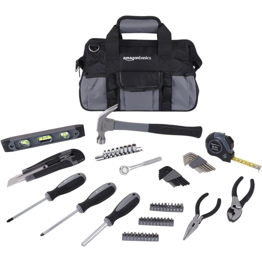 Amazon Basics 65-Piece Home Basic Repair Tool Kit Set: $27