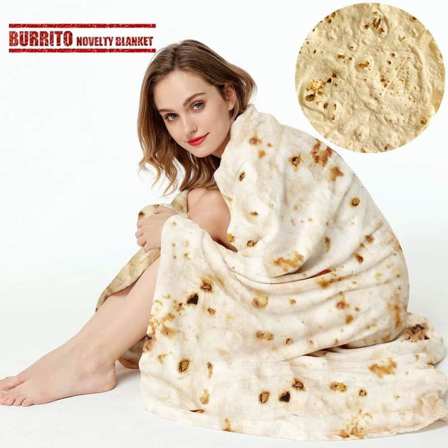47" Burrito Tortilla Throw Blanket: $9.48