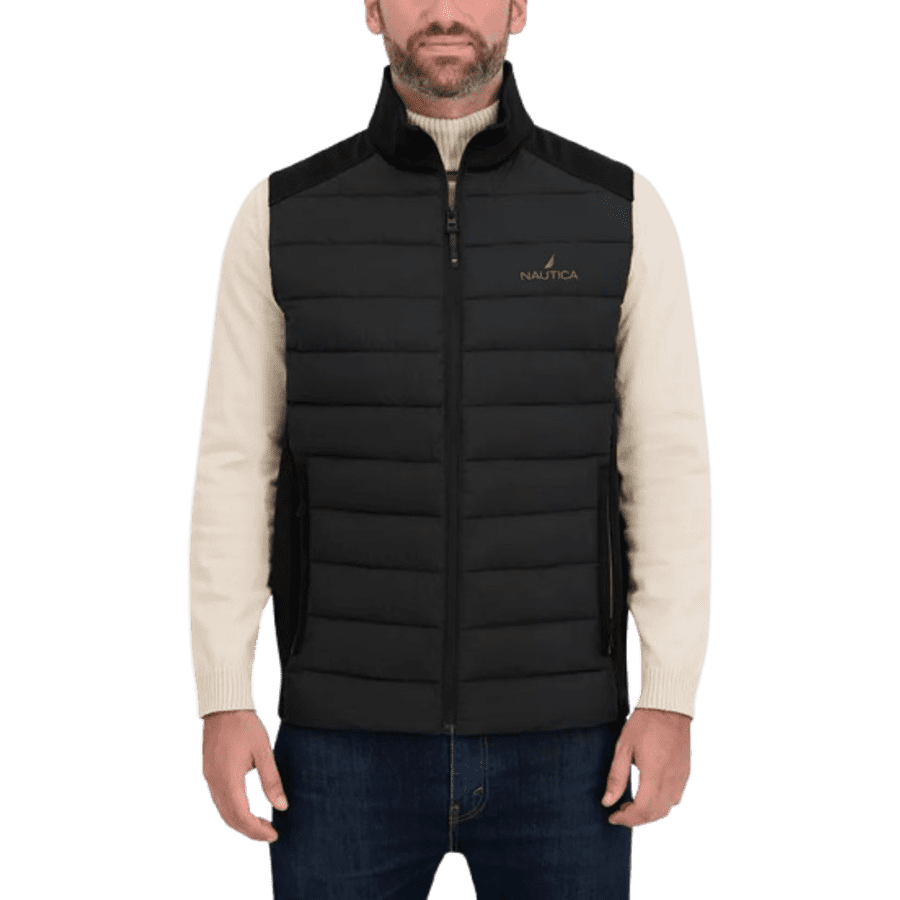 Nautica Men's Transitional Mixed Media Vest: $26.25