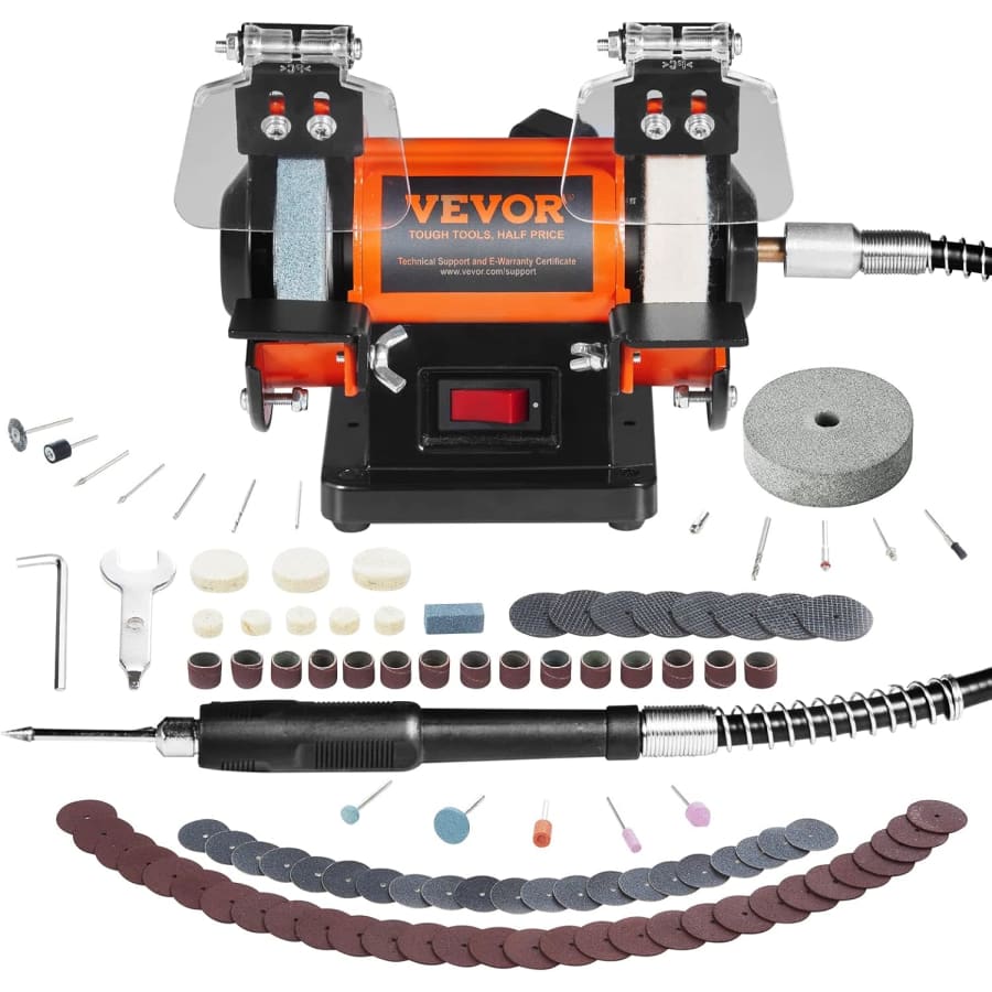 Vevor Bench Buffer Polisher w/ 100pc Tools: $41 Vevor Bench Buffer Polisher w/ 100pc Tools: $41