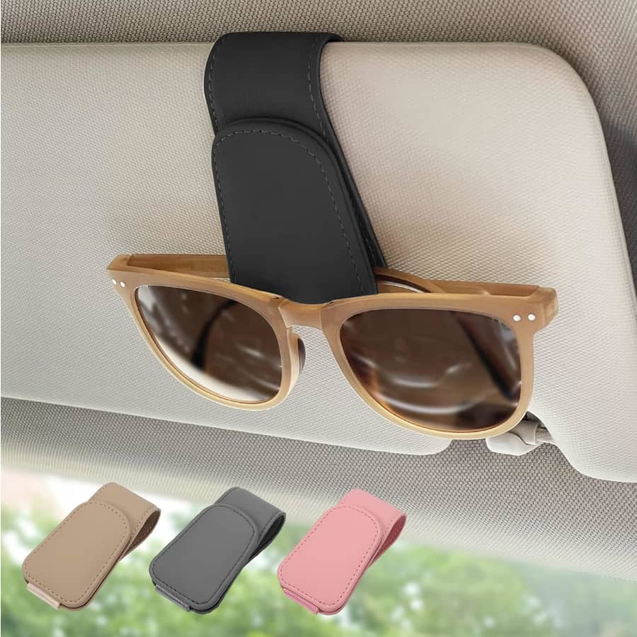 Magnetic Leather Sunglass Holder: $6.31