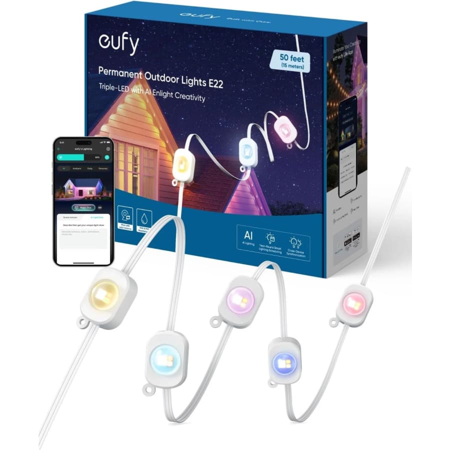 Certified Refurb eufy 50-Foot 30-LED Permanent Outdoor Light String: $88
