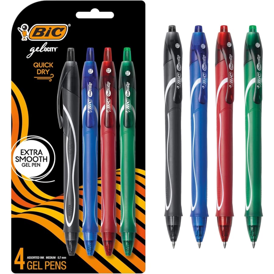 BIC Gelocity Quick Dry Assorted Colors Gel Pens 4-Pack: $5.98 w/ Subscribe & Save