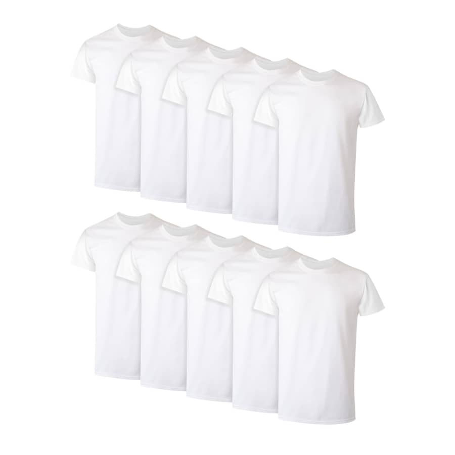Hanes Men's Super Value Crew T-Shirt 10-Pack: $20
