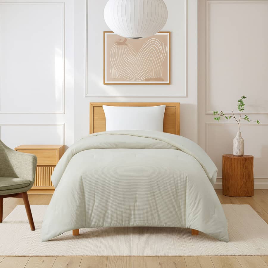 Mainstays Vanilla Dream Corduroy Twin Comforter: $11 Mainstays Vanilla Dream Corduroy Twin Comforter: $11