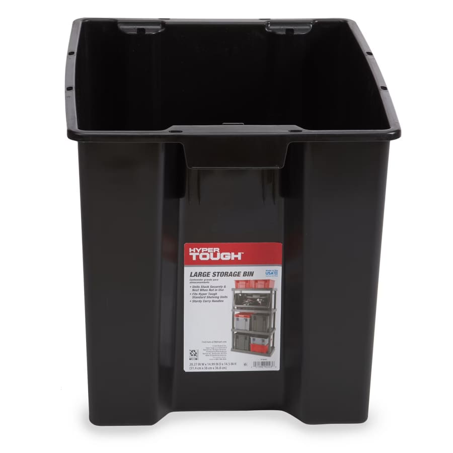 Hyper Tough Stacking Storage Bin: $12