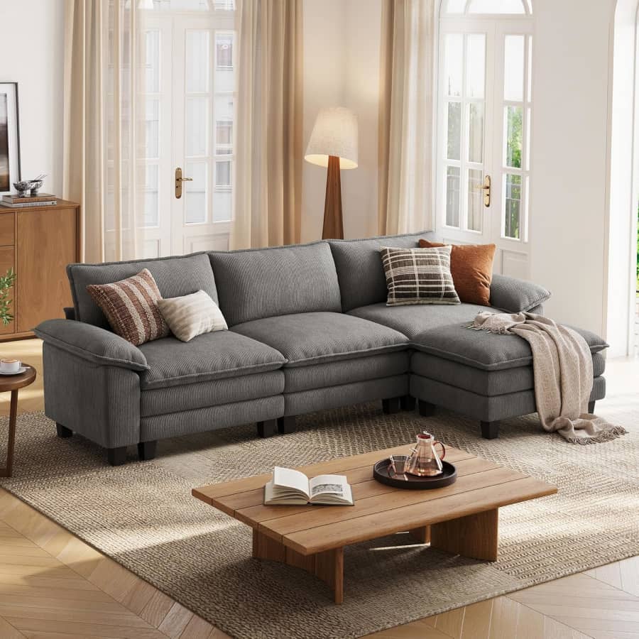 Linsy Home 123'' Modular Sectional Sofa: $494.99 Linsy Home 123'' Modular Sectional Sofa: $494.99