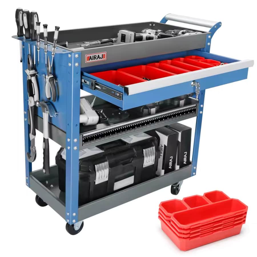 3-Tier Metal Rolling Tool Cart: $66.65 3-Tier Metal Rolling Tool Cart: $66.65