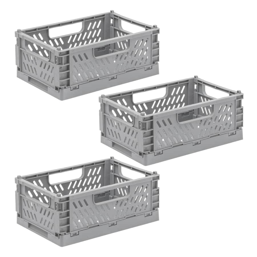 EZDO Small Collapsible Storage Crates 3-Pack: $7