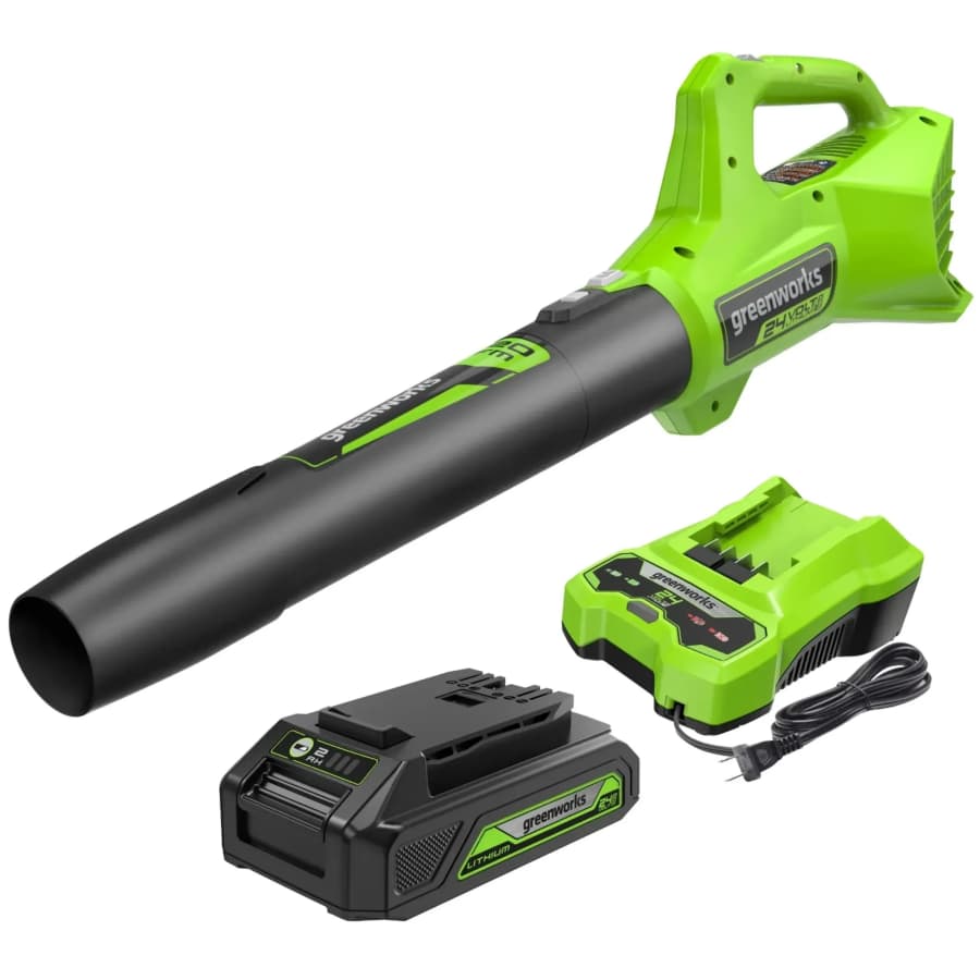 Greenworks 24V 90MPH Axial Blower w/ Battery & Charger: $48