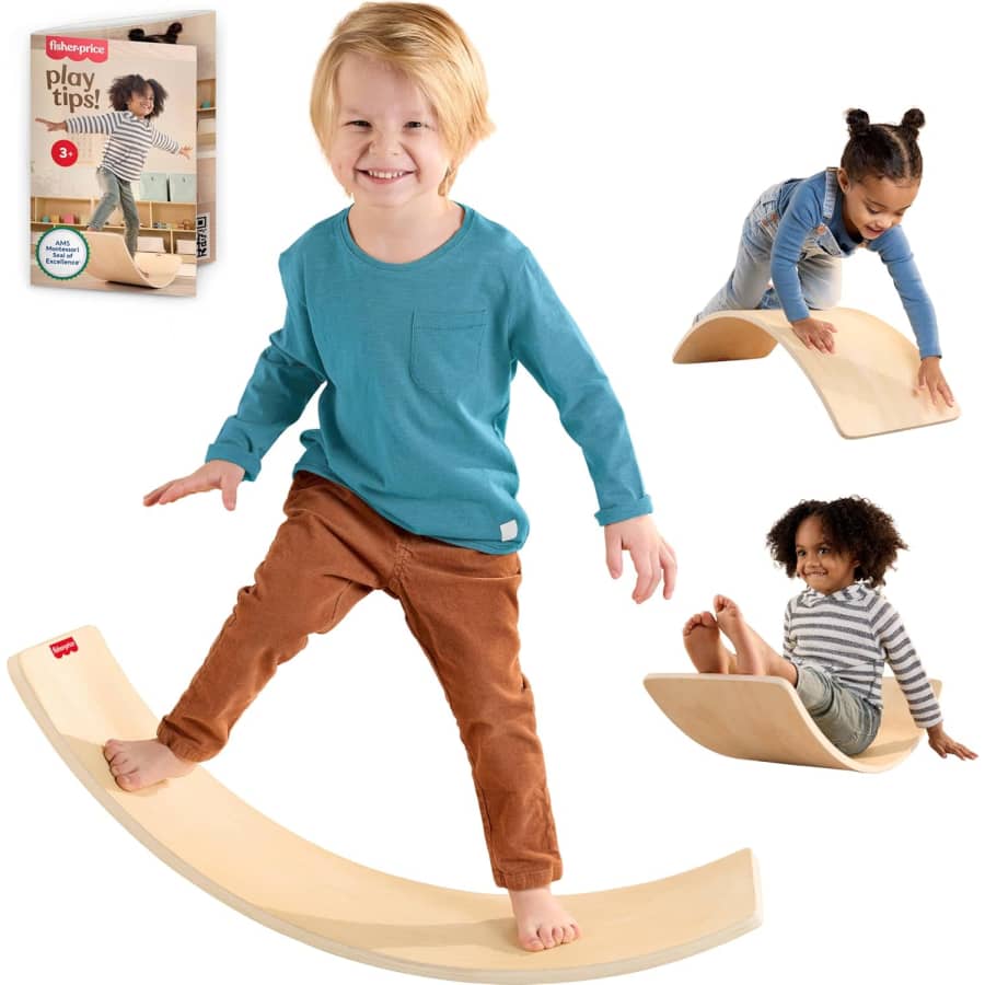Fisher-Price Montessori Wooden Rockin' Balance Board: $44.99 Fisher-Price Montessori Wooden Rockin' Balance Board: $44.99