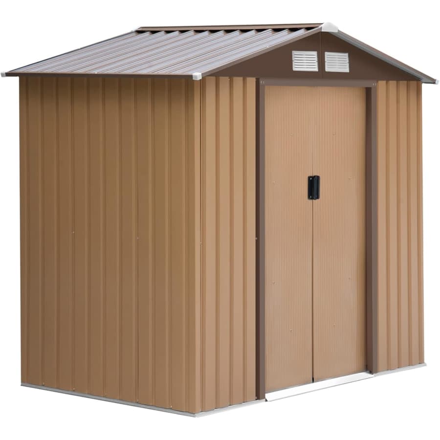 Outsunny 7x4ft Outdoor Storage Shed: $136