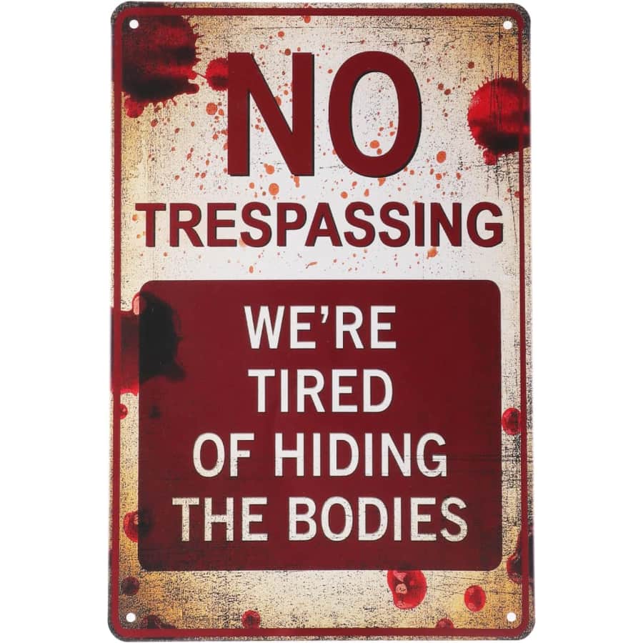 Halloween Decorations Metal Tin Sign: $4.99