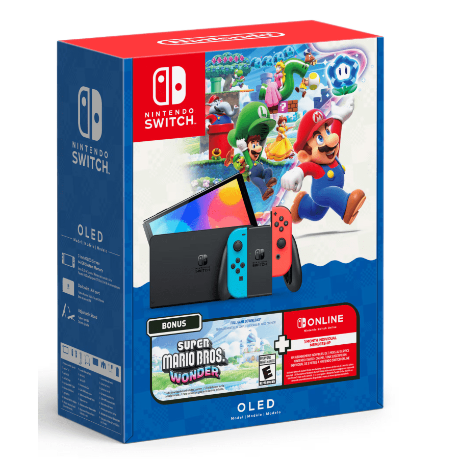 Nintendo Switch OLED Model + Super Mario Bros. Wonder Bundle w/ 3 mo. Nintendo Online: $350 Nintendo Switch OLED Model + Super Mario Bros. Wonder Bundle w/ 3 mo. Nintendo Online: $350